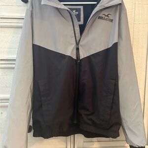 Hollister Men’s Gray and Black Jacket